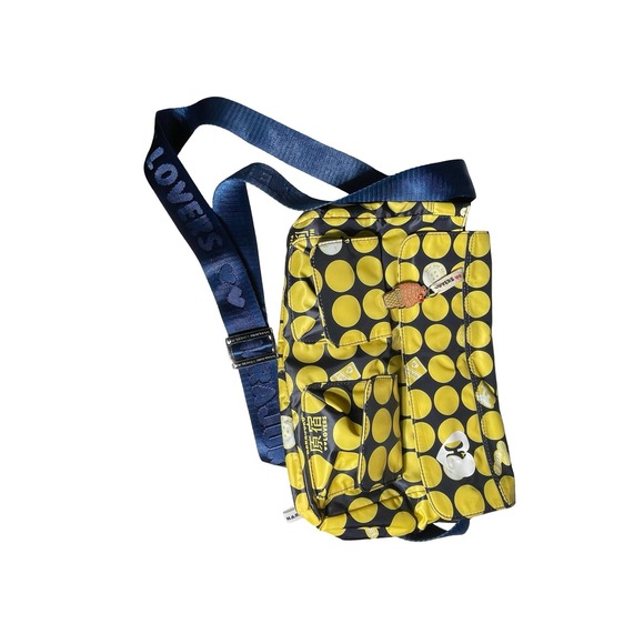 Marukuma Lovers Harajuku Crossbody Bag Yellow Polka Dot Kawaii Y2K - Picture 10 of 11